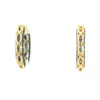 Blue Sapphire Diamond Hoops In 18K Yellow Gold - Image 3
