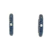 Blue Sapphire Diamond Hoops In 18K Yellow Gold