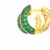 Thick Emerald and Diamond Huggies - Image 4