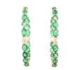 Emerald Hoops with Diamond