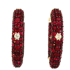 Ruby Pave Hoops