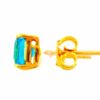 Square cut Blue Topaz studs - Image 3