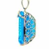 Emerald Cut Blue Topaz Pendant with Diamond Embellishment - Image 3
